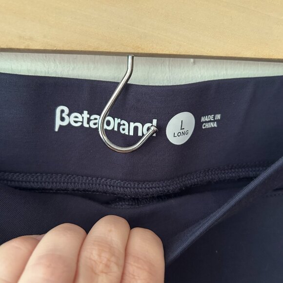 Betabrand Pull On Trousers Womens Large Long Pants Navy Pockets Stretch - Picture 5 of 8